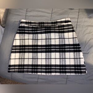 3/$20 Classic Black and White Plaid Skirt